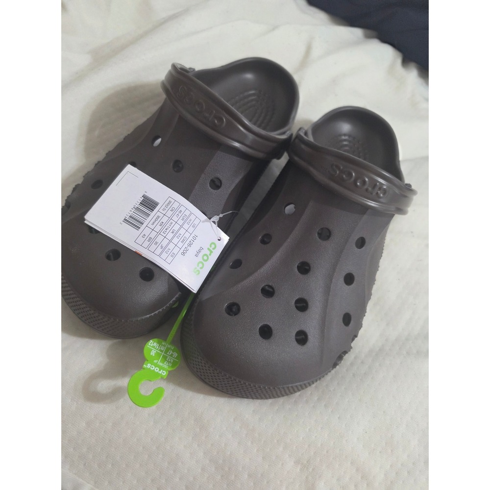 Crocs Baya Clogs Chocolate Brown Mens 12 Womens 14‎ Comfort Slip On 10126-206